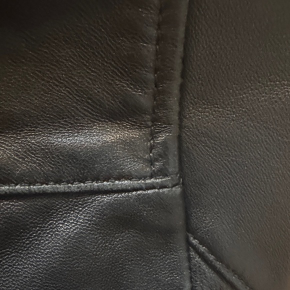 All Saints Allsaints Balfern Black Leather Biker Moto Belted Jacket 4 - Picture 11 of 14